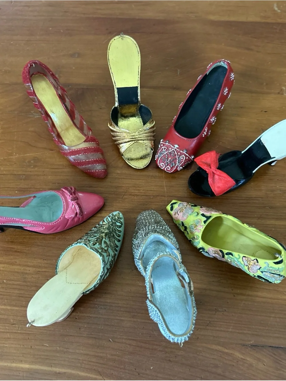 Lot of 8 Miniature Shoe Ornament Vtg Metropolitan Museum Art NYC Christmas MMA